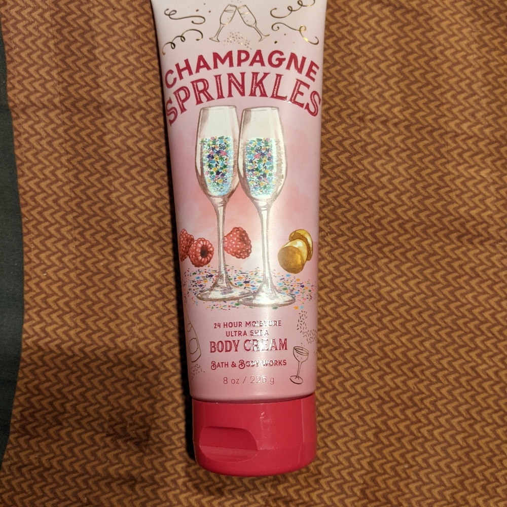 Champagne sprinkles body cream by bath and body wo